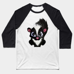 Cute Skunk Drawing Baseball T-Shirt